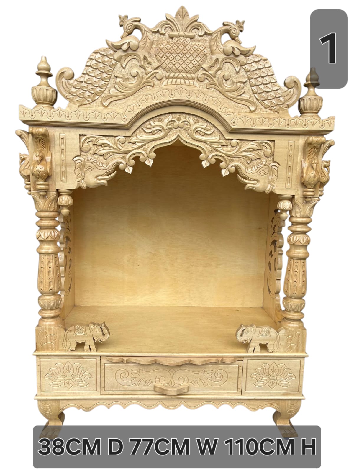 Handcrafted Wooden Temple | Pooja Mandir for Home