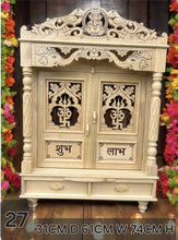 Load image into Gallery viewer, Handcrafted Wooden Temple | Pooja Mandir for Home
