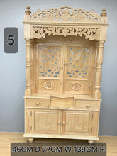 Load image into Gallery viewer, Handcrafted Wooden Temple | Pooja Mandir for Home
