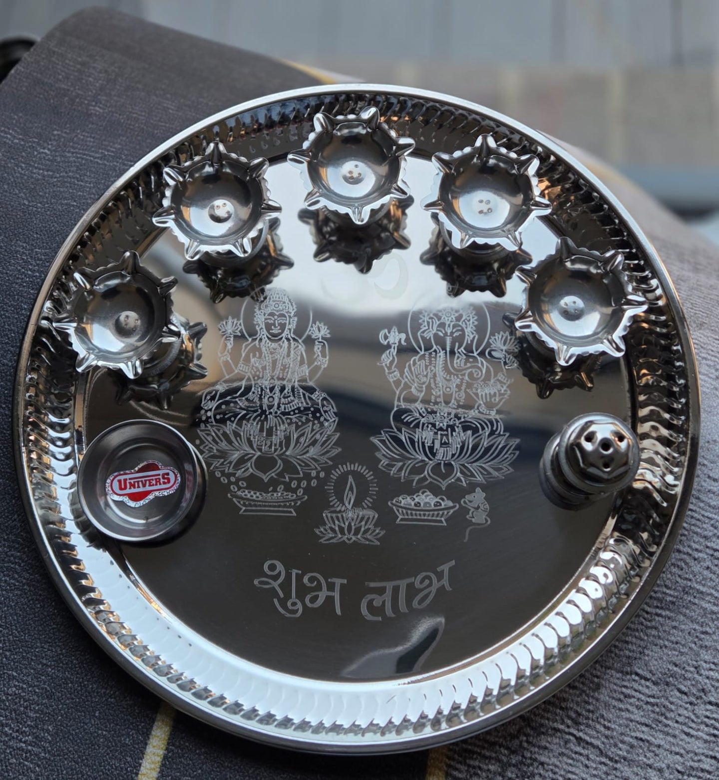 Decorative Pooja Thali Stainless Steel