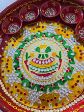 Load image into Gallery viewer, Decorative Pooja Thali ( Red )

