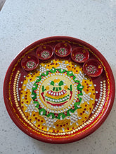 Load image into Gallery viewer, Decorative Pooja Thali ( Red )
