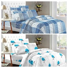 Load image into Gallery viewer, 5pcs Reversible Quilt cover set Super king size
