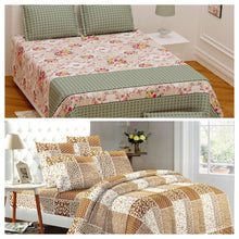 Load image into Gallery viewer, 5pcs Reversible Quilt cover set Super king size
